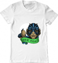 Tricou barbat Printado shape of water Bumbac Regular fit Alb S INTL 