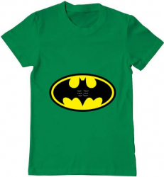 Tricou barbat Printado six pack batman Bumbac Regular fit Verde mediu XL INTL 