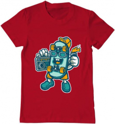 Tricou barbat Printado skate bastard Bumbac Regular fit Rosu 3XL INTL 