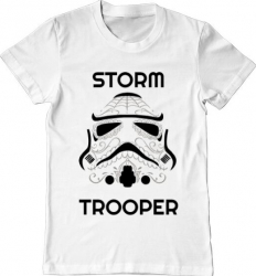 Tricou barbat Printado storm trooper Bumbac Regular fit Alb 3XL INTL 