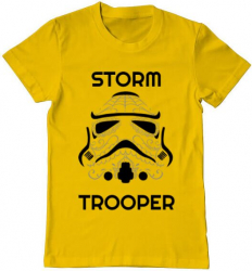 Tricou barbat Printado storm trooper Bumbac Regular fit Galben XL INTL 