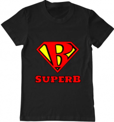 Tricou barbat Printado superb Bumbac Regular fit Negru M INTL 