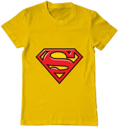Tricou barbat Printado superman Bumbac Regular fit Galben M INTL 