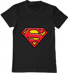 Tricou barbat Printado superman Bumbac Regular fit Negru M INTL 