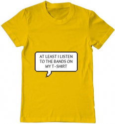 Tricou barbat Printado t-shirt band Bumbac Regular fit Galben XL INTL 