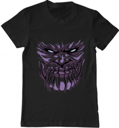 Tricou barbat Printado thanos mask Bumbac Regular fit Negru L INTL 