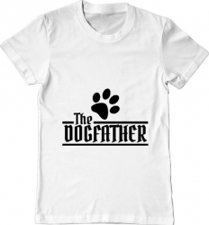 Tricou barbat Printado the dogfather Bumbac Regular fit Alb XL INTL 