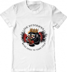 Tricou barbat Printado the notorious Bumbac Regular fit Alb 3XL INTL 