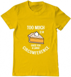 Tricou barbat Printado too much pie Bumbac Regular fit Galben L INTL 
