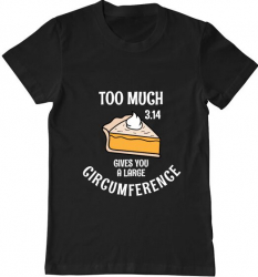 Tricou barbat Printado too much pie Bumbac Regular fit Negru S INTL 