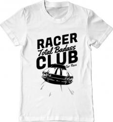 Tricou barbat Printado total badass Bumbac Regular fit Alb 3XL INTL 