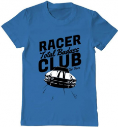 Tricou barbat Printado total badass Bumbac Regular fit Albastru azuriu L INTL 