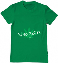 Tricou barbat Printado vegan Bumbac Regular fit Verde mediu 3XL INTL 