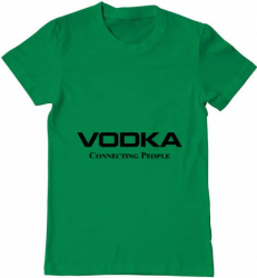Tricou barbat Printado vodka Bumbac Regular fit Verde mediu XL INTL 