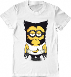 Tricou barbat Printado wolve minion Bumbac Regular fit Alb 3XL INTL 