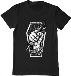 Tricou barbat Printado work or die Bumbac Regular fit Negru S INTL 