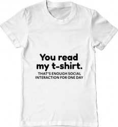 Tricou barbat Printado you read my t-shirt Bumbac Regular fit Alb 3XL INTL 