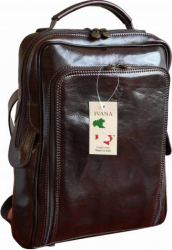 Rucsac barbati din piele naturala vachetta maro FRB107B 