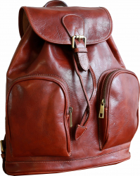 Rucsac drumetie din piele naturala vachetta coniac FRV108A 