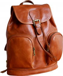 Rucsac drumetie din piele naturala vachetta miere FRV108C 
