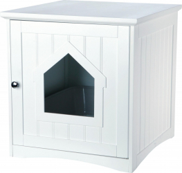 Casuta Pisici pentru Litiera 49x51x51 cm Alb 40290 