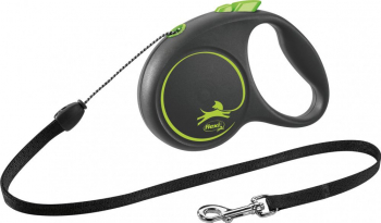 Lesa Flexi Black Design Snur S 5m/12kg Green 12254 