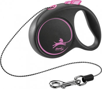 Lesa Flexi Black Design Snur XS 3m/8kg Roz 12246 