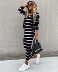 Set 2 piese rochie si pulover NEGRU L 