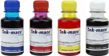 Pachet Flacon Cerneala Ink-Mate HP 912 1x100ml 3YL80AE Negru 1x100ml 3YL77AE Cyan 1x100ml 3YL78AE Magenta 1x100ml 3YL79AE Galben 