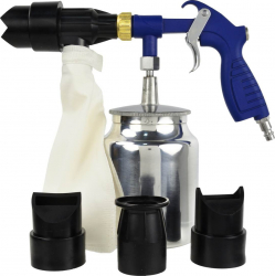 Pistol de sablare cu recuperator + 4 duze 200L/min 1L GEKO G01197 