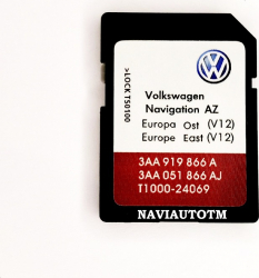 Card navigatie Volkswagen Passat B7 Polo Tiguan Touran RNS 315 Europa de Est Romania Harti 2021 