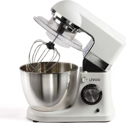 Mixer multifunctional cu bol din inox Livoo DOP194 700W 8 viteze Alb 