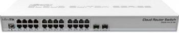 Switch Mikrotik Cloud Router CRS326-24G-2S+RM 24x porturi Gigabit 2x porturi SFP+ carcasa 1U rackmount Dual boot (RouterOS sau SwitchOS) 
