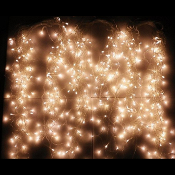 Instalatie de Craciun cu 300 LED tip turturi 12m alb cald 