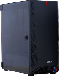 Carcasa Spacer HUNTER, MiddleTower, Fara sursa, Tempered glass, Negru, USB SPGC-HUNTER 