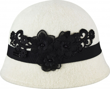 Palarie Betmar Mindenhall Cloche Alb 