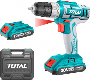 Masina de gaurit cu 2 acumulatori LED 20V-2.0Ah TOTAL TDLI200215 