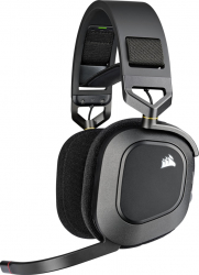 Casti gaming wireless Corsair HS80 surround Dolby Atmos multiplatforma PC PS4PS5 iluminare RGB Negru Carbon CA-9011235-EU 