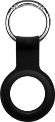 Breloc Devia AirTag Silicon Key Ring Black 