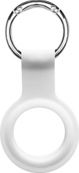Breloc Devia AirTag Silicon Key Ring White 