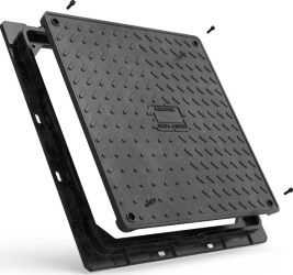 Capac Canalizare Compozit Patrat Clasa A15 MEDAPARK 85 x 85 cm 