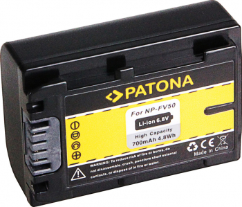 Acumulator PATONA NP-FV50 6.8V pentru Sony HDR-CX110 HDR-CX170 NP-FV30 NP-FV50 NP-FV100HDR-CX 