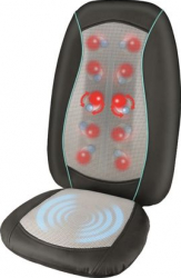 Husa de masaj shiatsu Daga MA 3500 vibrare sezut 35W Negru Argintiu 