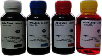 Pachet Flacon Cerneala AlphaChem HP 56/57 1x100ml C6656AE Negru 1x100ml C6657AE Cyan 1x100ml C6657AE Magenta 1x100ml C6657AE Galben 