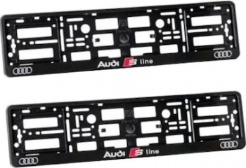 Set 2 bucati suport numar inmatriculare AUDI S LINE 