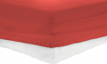 Cearceaf de pat cu elastic Heinner Home 180x200 cm bumbac Rosu 