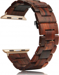 Curea Bambus pentru Apple Watch Compatibila cu Apple Watch 1/2/3/4/5/6 Super Usor Brown 40 mm 