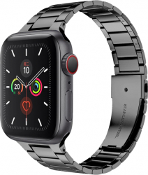 Curea Metalica pentru Apple Watch Compatibila cu Apple Watch 1/2/3/4/5/6 Model Slim Super Usor Gray 40 mm 