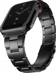 Curea Metalica pentru Apple Watch Compatibila cu Apple Watch 1/2/3/4/5/6 Model Slim Zale detasabile fara alte accesorii Negru 42 mm 