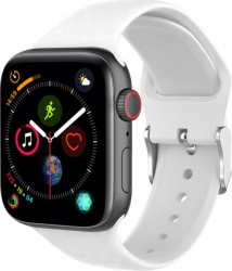Curea pentru Apple Watch 3D Silicone Loop Compatibila cu Apple Watch 1/2/3/4/5/6 White 40 mm 